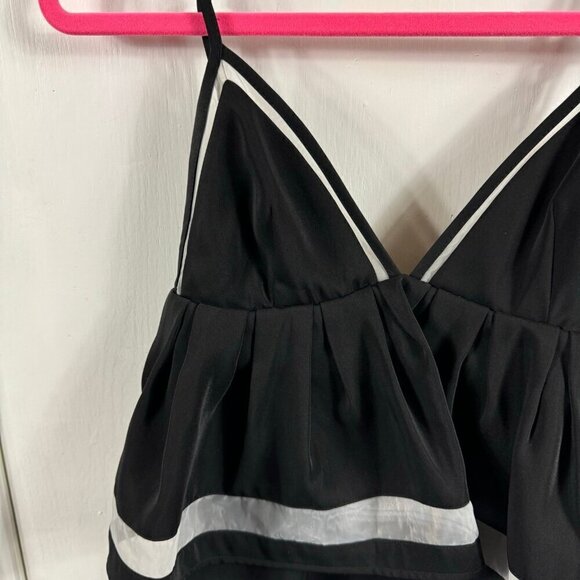 NBD Second Chances Midi Dress in Black tiered knee length dress SZ XS - Picture 6 of 10